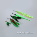 Green series of four-section telescopic feather cat teaser